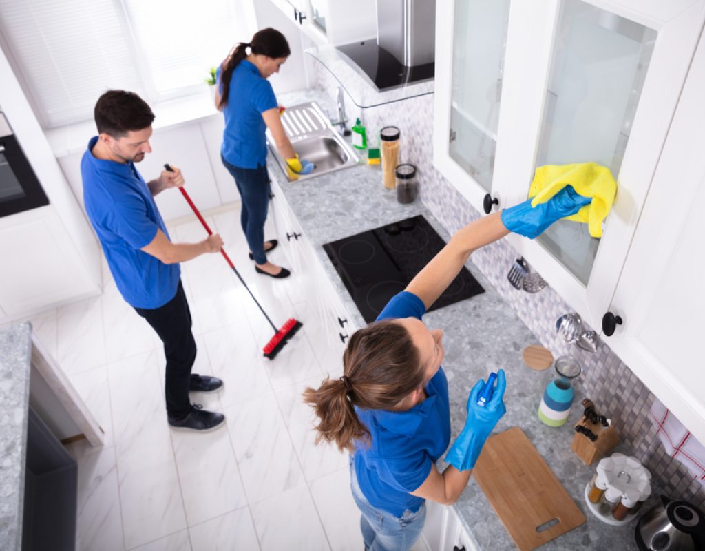 Deep Blue Clean removing dirt buildup from hard-to-reach household areas