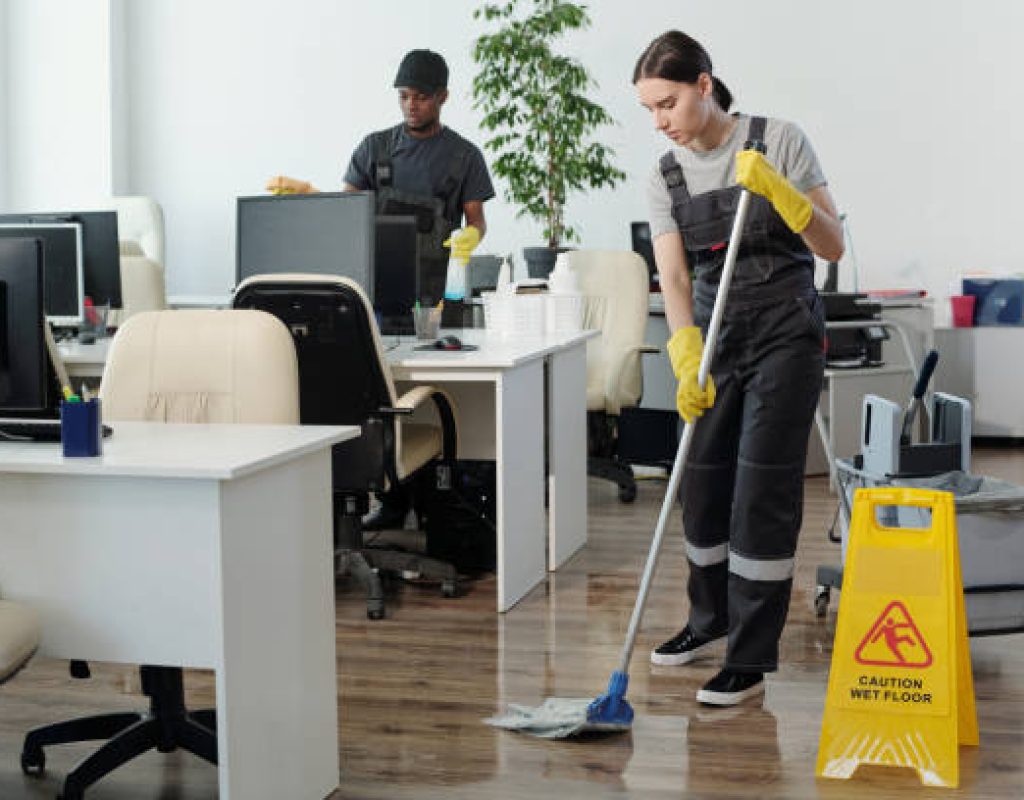 Trusted office cleaning service promoting cleaner, healthier indoor spaces.
