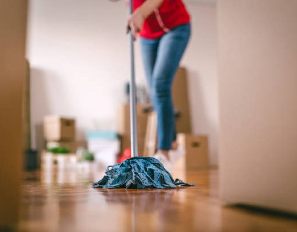 Team providing move out cleaning in Charlestown IN rental unit